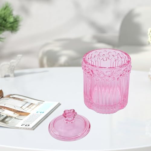 RUIAN Pink Glass Qtip Holder - Image 7
