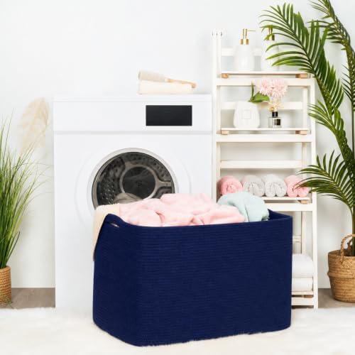 MINTWOOD Design 112L Extra Large Blanket Basket Holder Living Room, Dog Toy - Image 5
