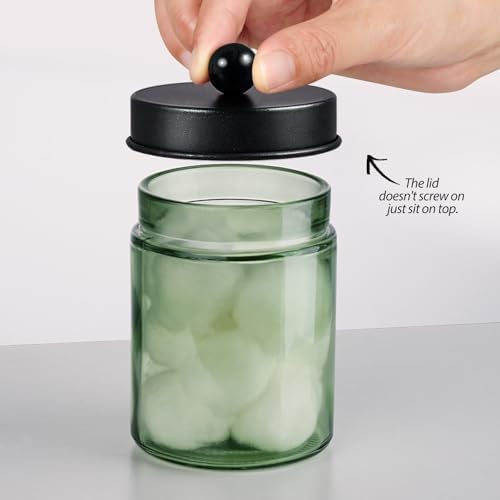 3 Pack Apothecary Jar Canisters Bathroom Vanity Organizer - Image 3
