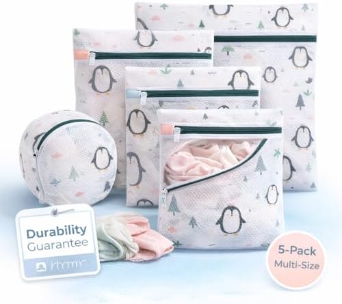 Mesh Laundry Bags for Delicates – 5-Pack | Durable Honeycomb Mesh, Protects - Image 5