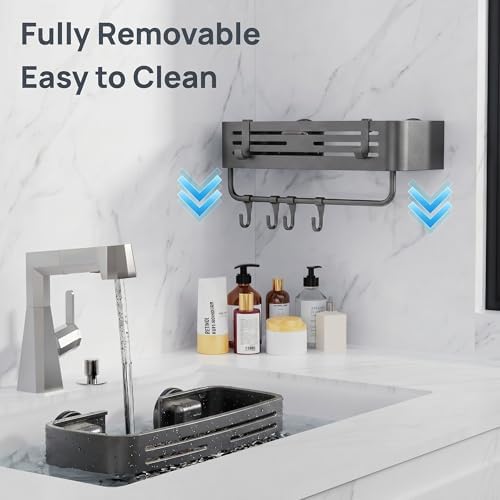 Shower Caddy Suction Cup 2 Pack, Square Shower Shelves - Image 6
