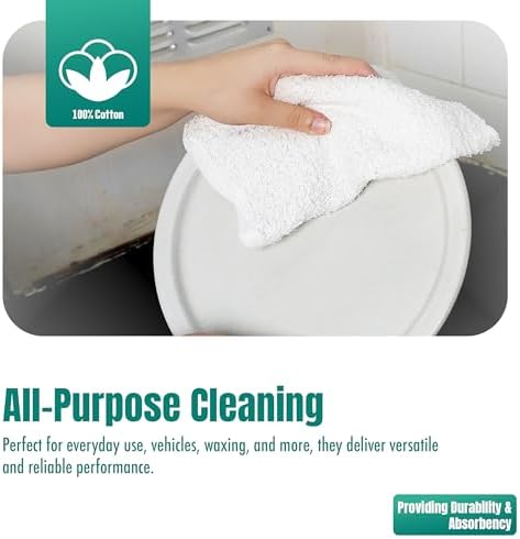 ZUPERIA Terry Towels Pack of 24 100% Cotton Terry Barmop Towels - Image 3