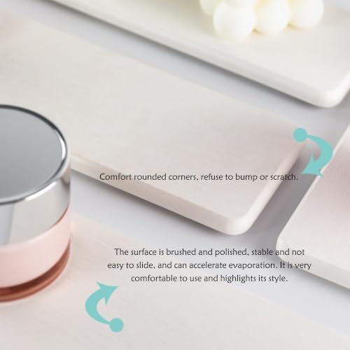 NiuYichee 2Pcs Sink Stone Soap Trays Water Absorbing Diatomite Coasters - Image 4
