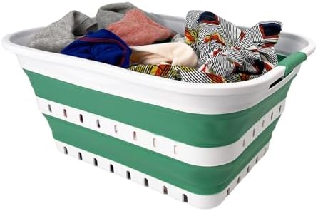 SAMMART 42L Collapsible Plastic Laundry Basket by SAMMART