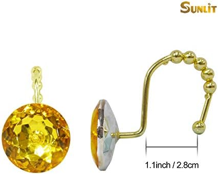 Sunlit Luxury Design Round Yellow Diamond Crystal Gem Bling - Image 2