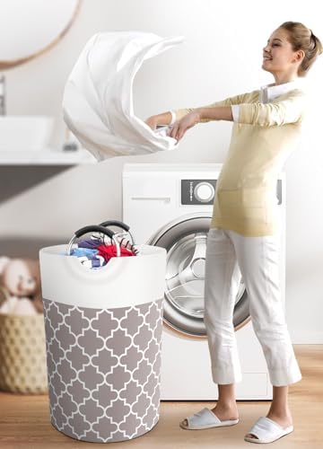 Large Laundry Basket, 75L Tall Collapsible Hamper - Image 6