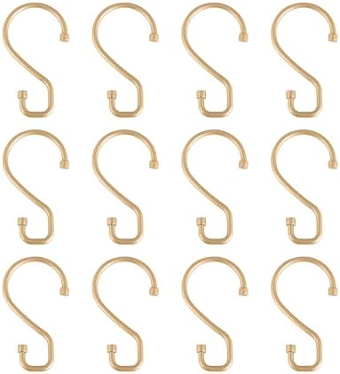 Bath Bliss 12 Pack S-Hook Shower Curtain Rings | Bathroom | Metal S Shaped by BathBliss