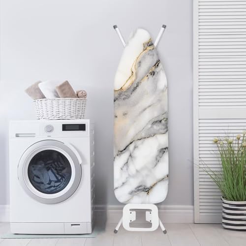 Soft Ironing Board Cover Marble Texture White Iron Dust Cover Table Top Home - Image 3