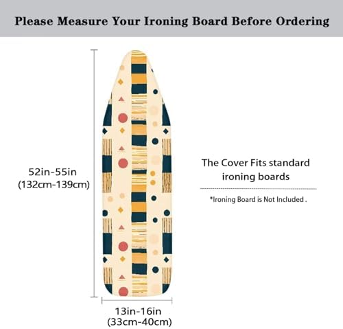Minimalist Geometric Steam Ironing Board Cover Tea Stained Color Stain - Image 5