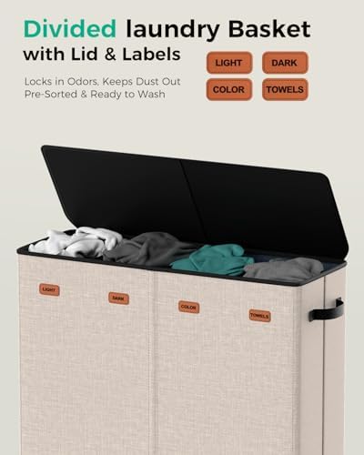 185L Laundry Hamper 4 Section - Image 2