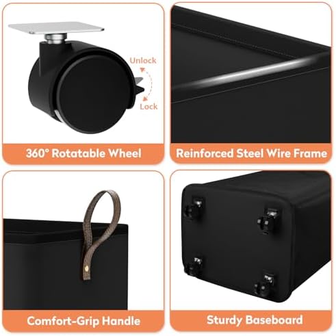 SpaceTrove Rolling Laundry Basket - Image 5