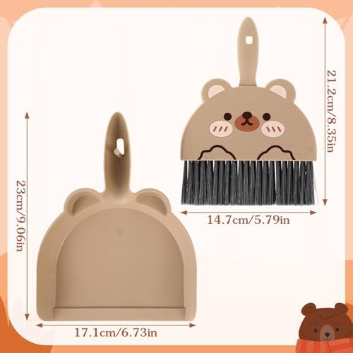 Ouligay Portable Hand Broom and Dustpan Set, Cute Mini Broom and Dustpan Set - Image 4