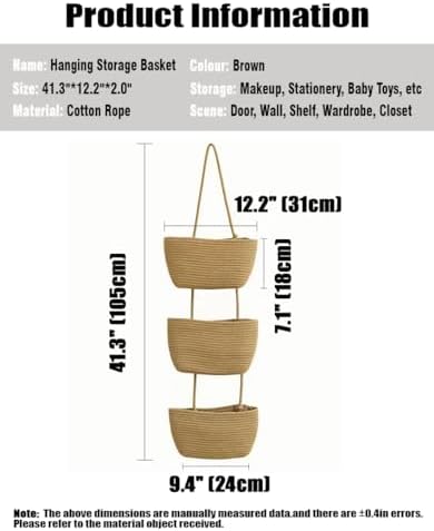 AARAINBOW Wall Hanging Cotton Baskets - Image 4