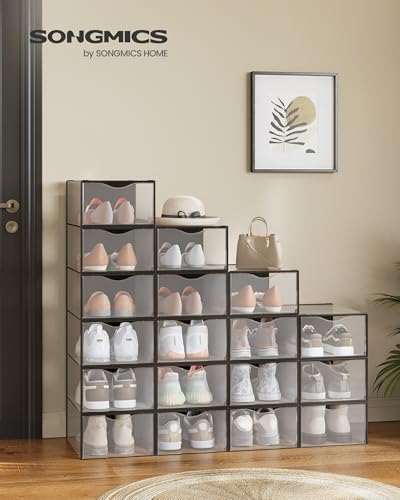SONGMICS Shoe Boxes, Stackable Sneaker Containers - Image 4