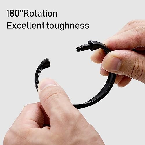Shower Curtain Rings-24 Pack- Plastic O-Shaped Rings Hook Glide Easily on - Image 3