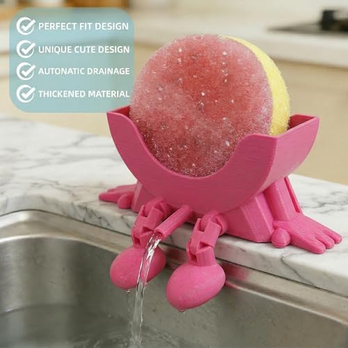 Cute Smiley Sponge Holder, Kitchen Sink Caddy - Image 3