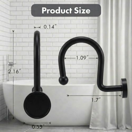 Bathway Plastic Shower Curtain Hooks, Decorative Hooks - Image 6