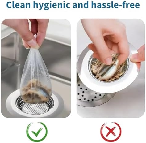 200 PCS Kitchen Disposable Mesh Sink Strainer Bags, Anti-Clogging Drain Filters - Image 6