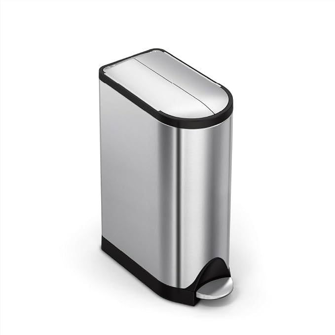 simplehuman 18 Liter / 4.8 Gallon Butterfly Lid Kitchen Step Trash Can by Unknown