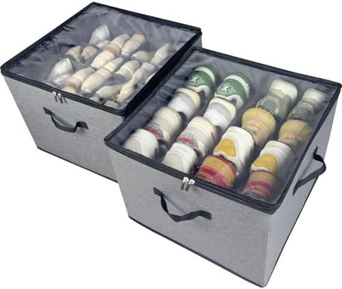 Shoe Organizer Box 2 Pack, Shoe Storage Organizer by Vexalora