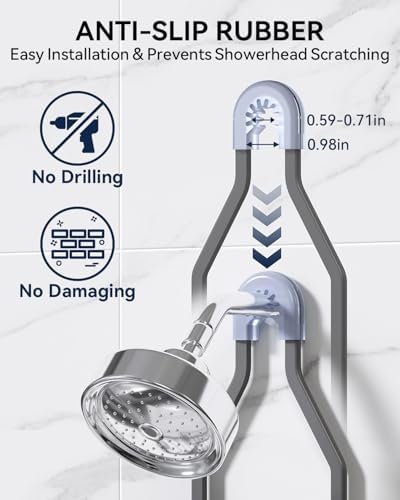 YASONIC Never Rust Shower Caddy Hanging, Aluminum Shower Racks - Image 6