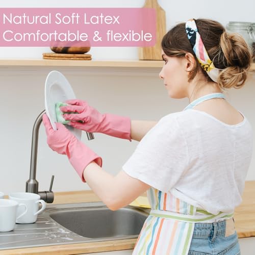12 Pairs Rubber Cleaning Gloves - Image 4