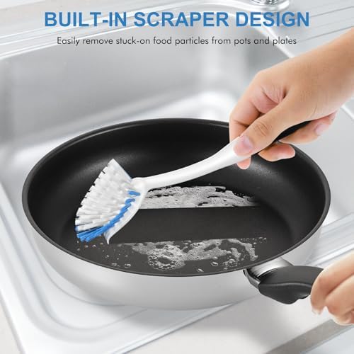 SetSail Dish Brush with Handle, 3 Pack Stiff Bristles Dish Scrubber - Image 5