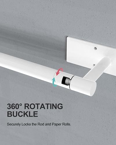 White Paper Towel Holder Under Cabinet Self Adhesive or Wall Mount - Image 6