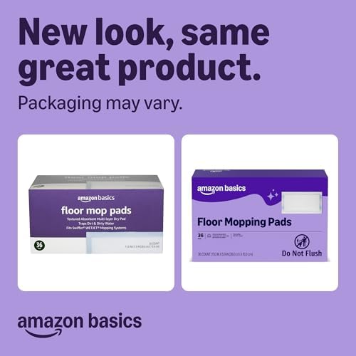Amazon Basics Floor Mopping Dry Pads, Super Absorbent, Fits Swiffer WetJet - Image 2