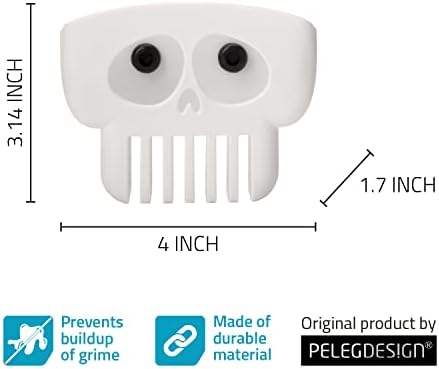 PELEG DESIGN Brain Drain White Skull Sponge Holder - Image 6