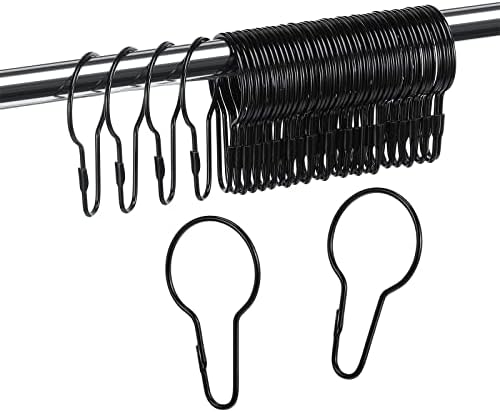 Queekay 60 Pcs Metal Shower Curtain Hooks, Reusable Hanging Clips by Queekay