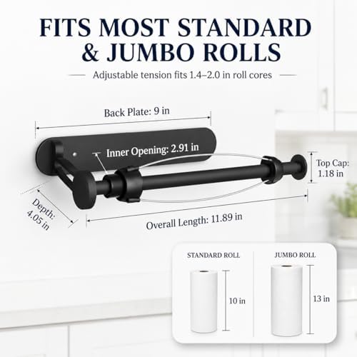 Magnetic Paper Towel Holder for Fridge-Great Adhesive Magnetic, One Hand - Image 4