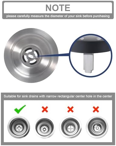 KONE 2PCS Kitchen Sink Basket Strainer Replacement - Image 3