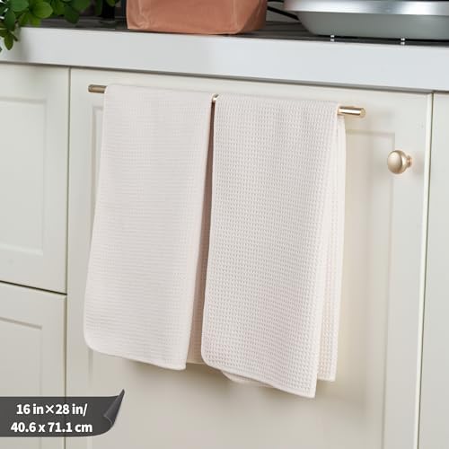 POLYTE 340 GSM Microfiber Waffle Kitchen Dish Tea Towel, 16x28 in, 12 Pack - Image 2