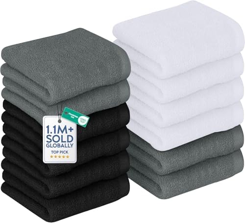 DAN RIVER 12 Pack Cotton Wash Cloths Set by DanRiver