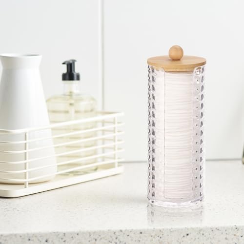 Tecbeauty Cotton Pads Holder Bathroom Storage Makeup Removers Pads Organizer - Image 7