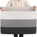 OIAHOMY 108L Extra Large Blanket Basket Dog Toy Basket radient Dark Grey by MasterofSpaceOptimization