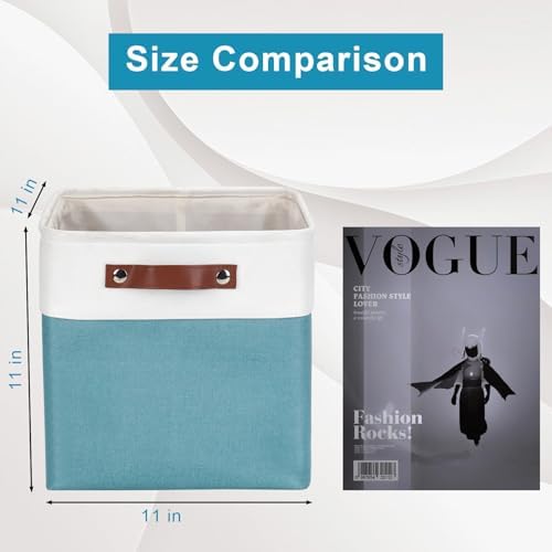 Bagnizer Collapsible Fabric Storage Cubes 11x11 Cube Storage Bins, 4 Pack - Image 3
