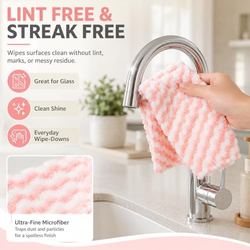 10PACK Kitchen Cleaning Cloths, Microfiber Dish Cloths: All-Purpose - Image 5