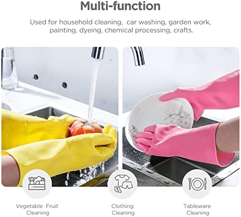 Rubber cleaning gloves 3 or 6 Pairs - Image 3