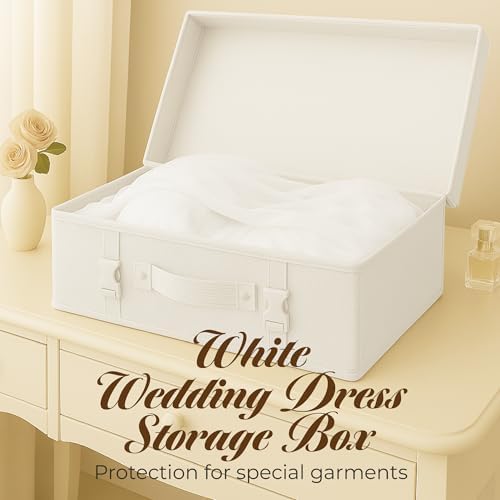 HANGERWORLD Wedding Dress Storage Box Bridal Gown Preservation Kit including 10 - Image 2