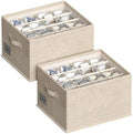 2 Pack Shoe Organizer for Closet, Fits 16-32 Pairs Fabric Shoe Storage Bins by FHSQX