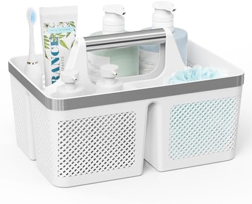 BYUNER Plastic Shower Caddy Dorm: Portable Bathroom Caddy Organizer by MakesYourHomeMoreOrganized