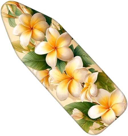 Nuxovilar Yellow White Floral Ironing Board Cover 15x54 Polyester by Nuxovilar