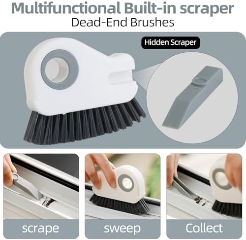 2 in 1 Groove Cleaning Brush, Grout Cleaner Tool & Multifunction Window Track - Image 3