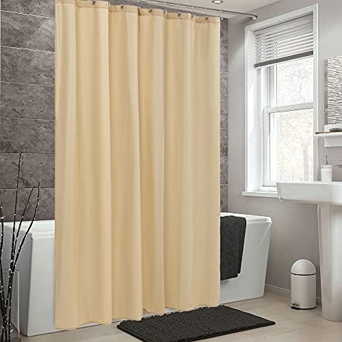 ALYVIA SPRING Stall Waterproof Fabric Shower Curtain or Liner Khaki - Image 6