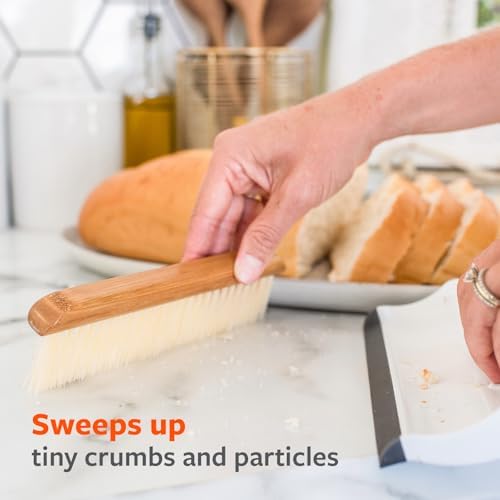 Full Circle Counter Clearer Sweep & Squeegee Tool, Mini Portable Brush - Image 2