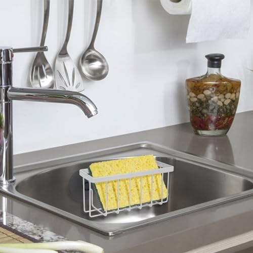 SHFKS Sponge Holder for Kitchen Sink, Sink Sponge Holder, Sink Caddy, Soap - Image 6