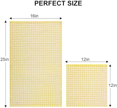 Kitinjoy Cotton 16 Pack Kitchen Towels and Dishcloths Sets - Image 6