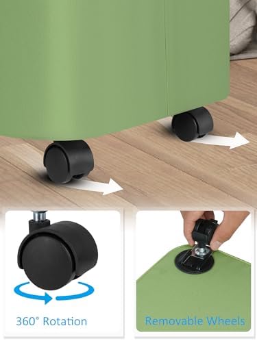 efluky Laundry Basket with Wheels, Tall Rolling Laundry Hamper with Lid and - Image 6